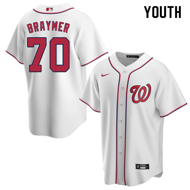 Nike Youth #70 Ben Braymer Washington Nationals Baseball Jerseys Sale-White